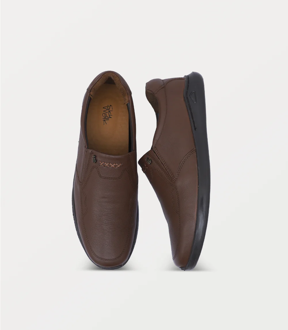 Men Slip On-BROWN - Image 4