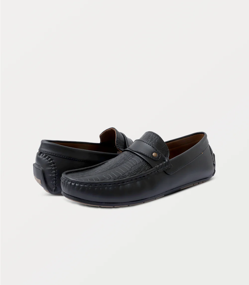 Men Loafers-BLACK - Image 3