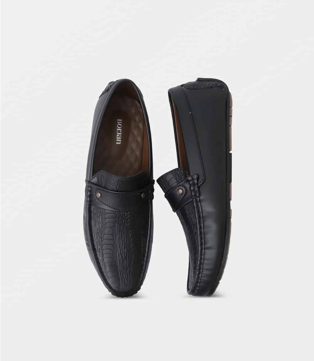 Men Loafers-BLACK - Image 4
