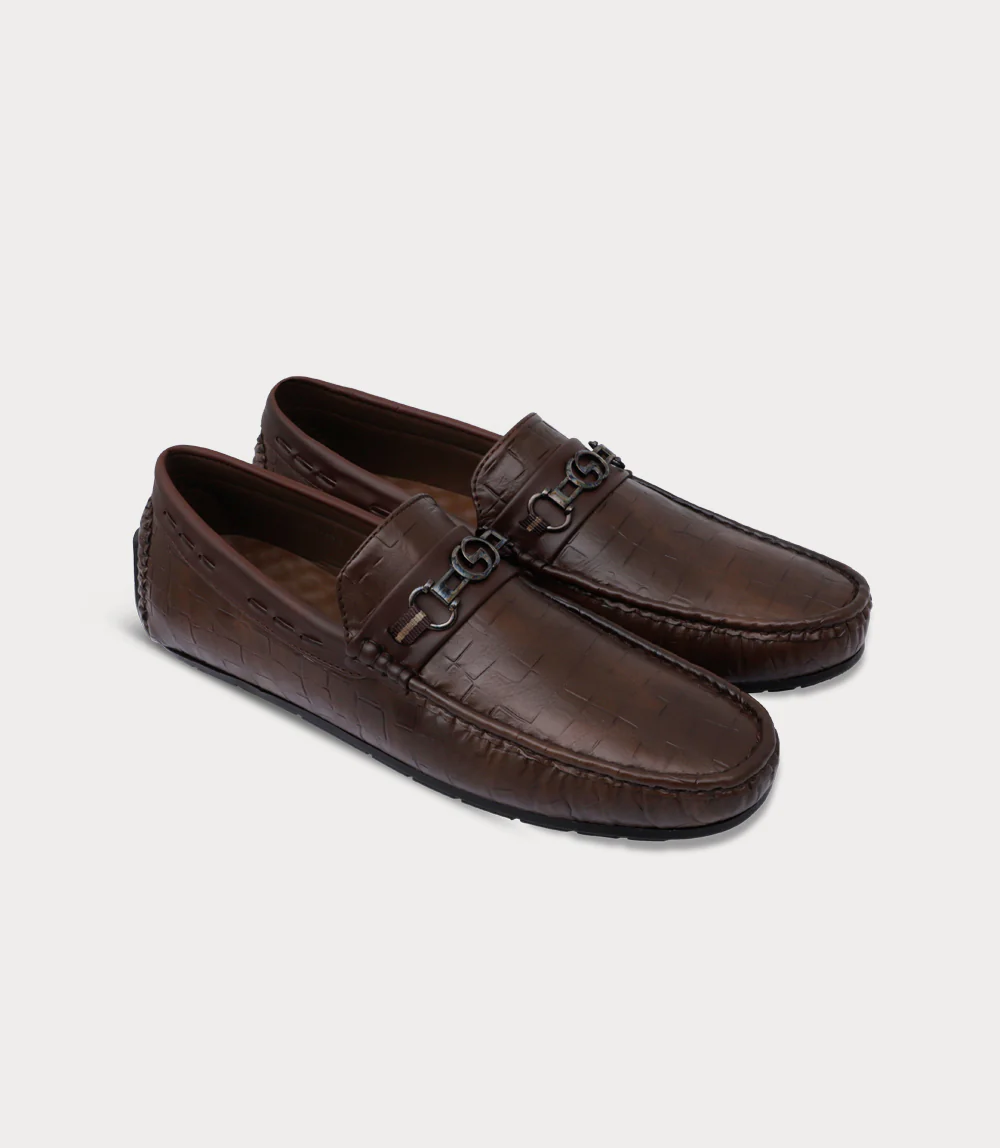 Men Loafers-BROWN - Image 2