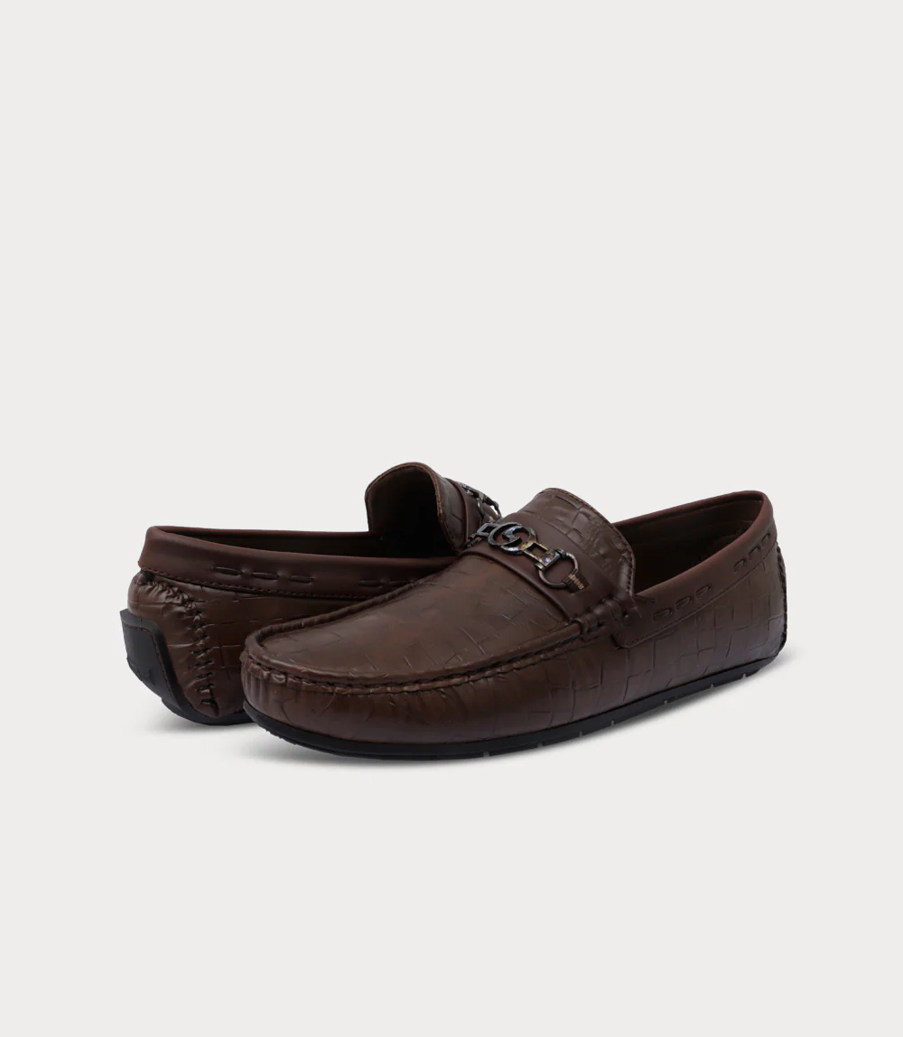 Men Loafers-BROWN - Image 3