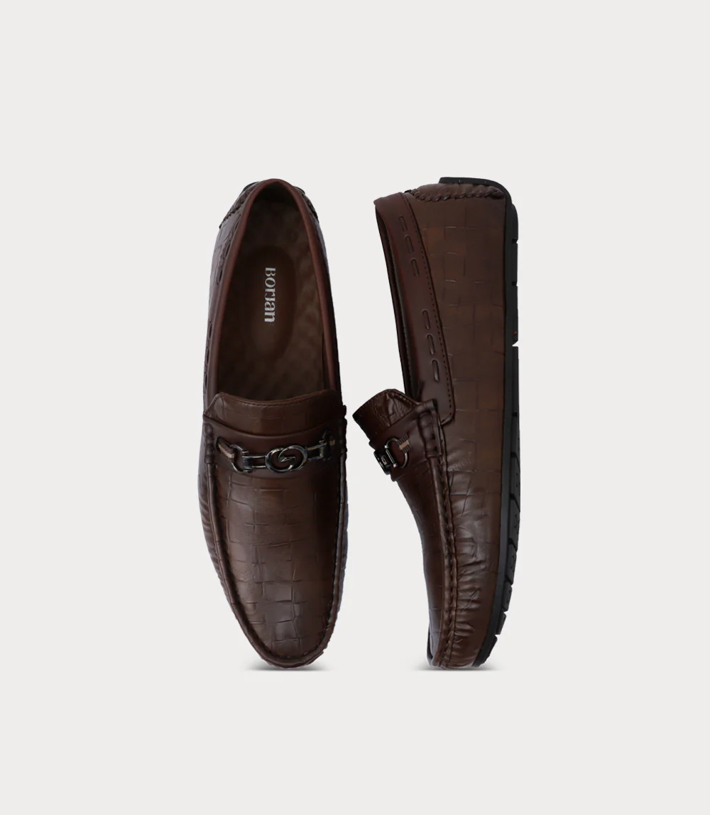 Men Loafers-BROWN - Image 4