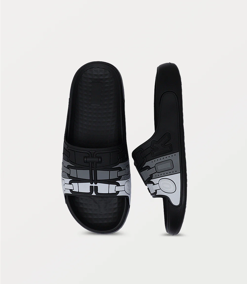 Men Slipper-BLACK GREY - Image 4