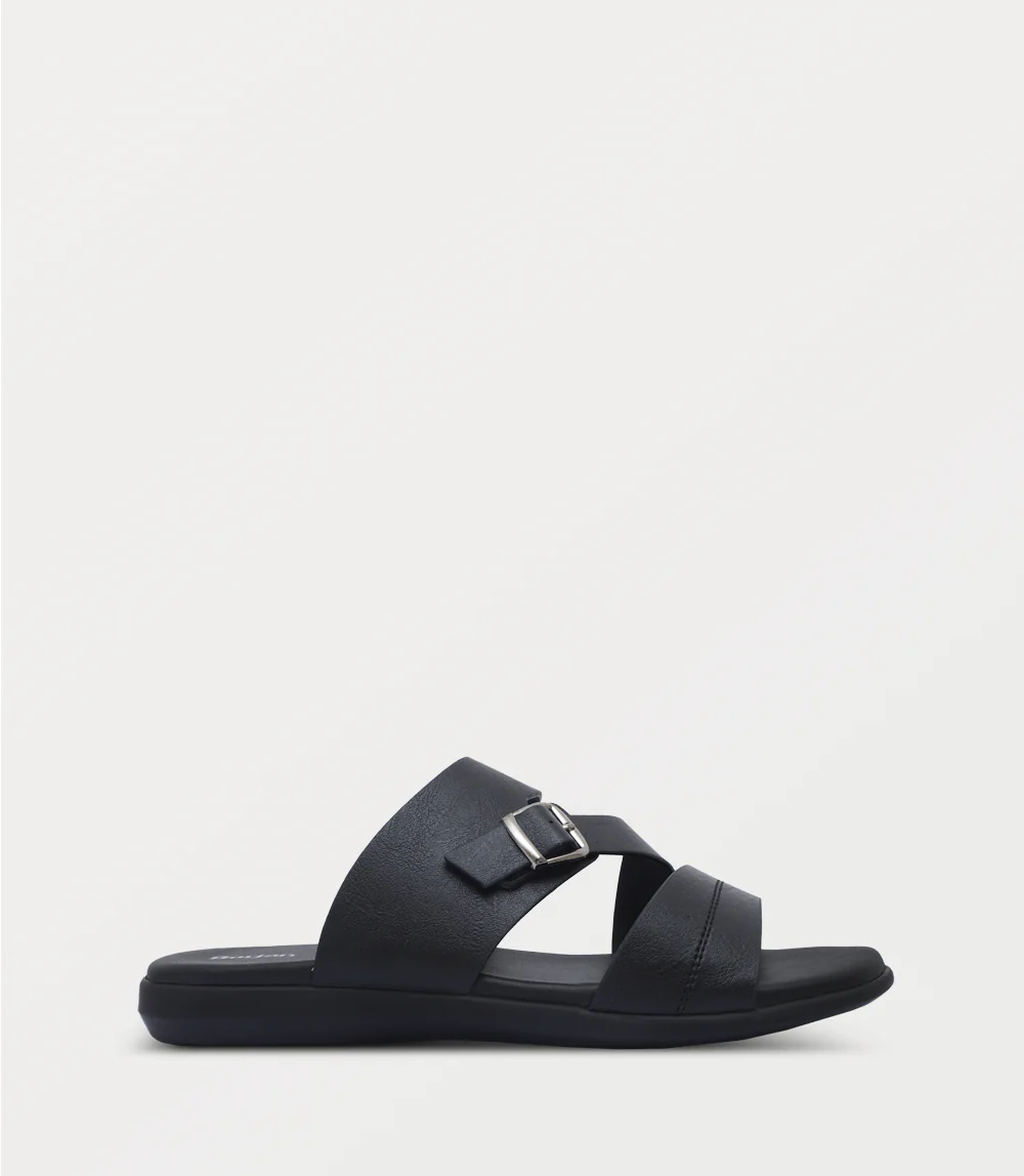 Men Slipper-BLACK