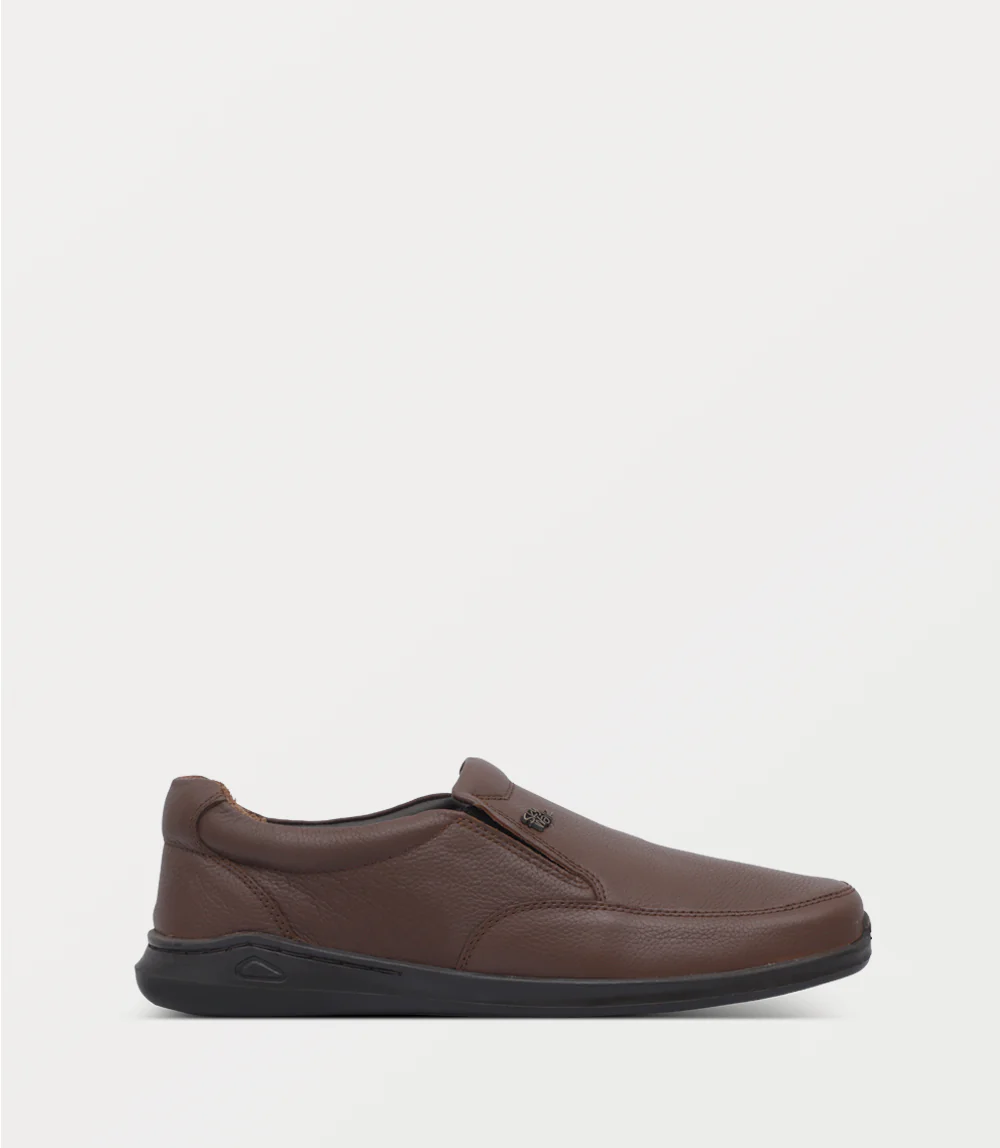 Men Slip On-BROWN