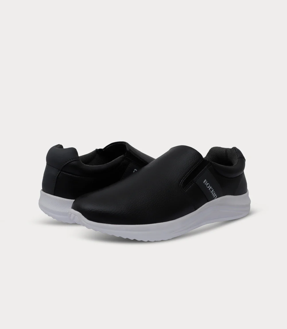 Men Sneakers-BLACK GREY - Image 3