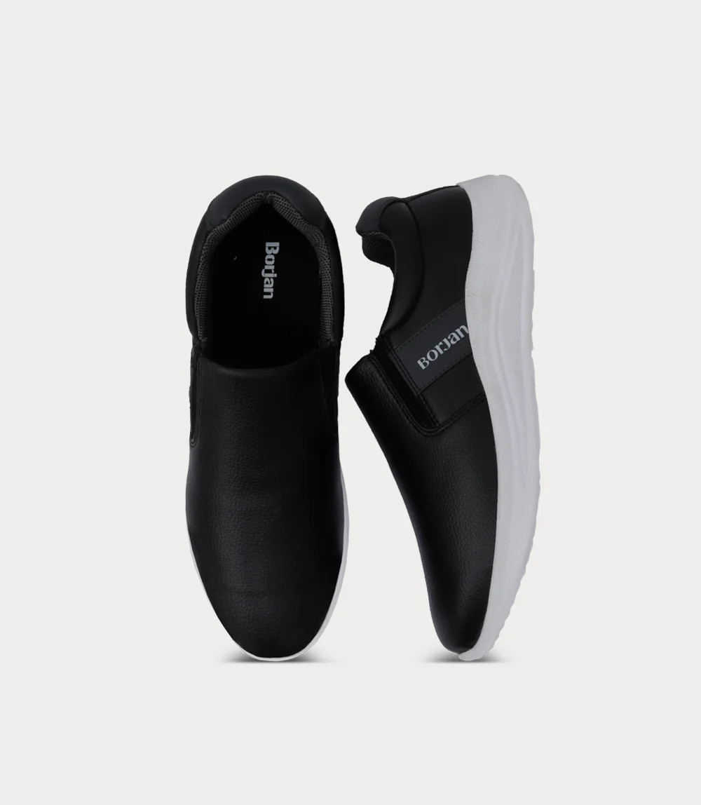 Men Sneakers-BLACK GREY - Image 4