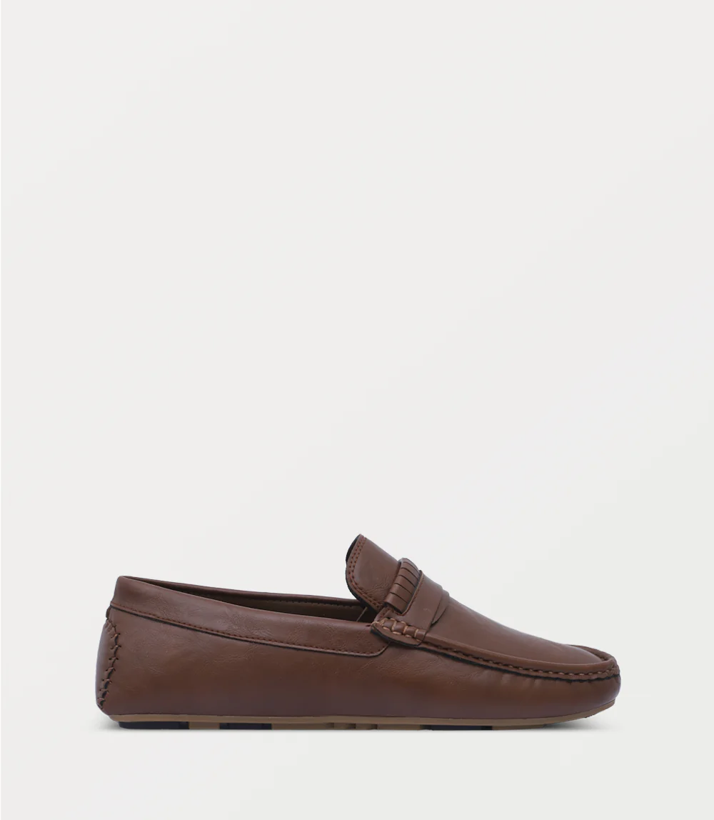 Men Moccasin-BROWN