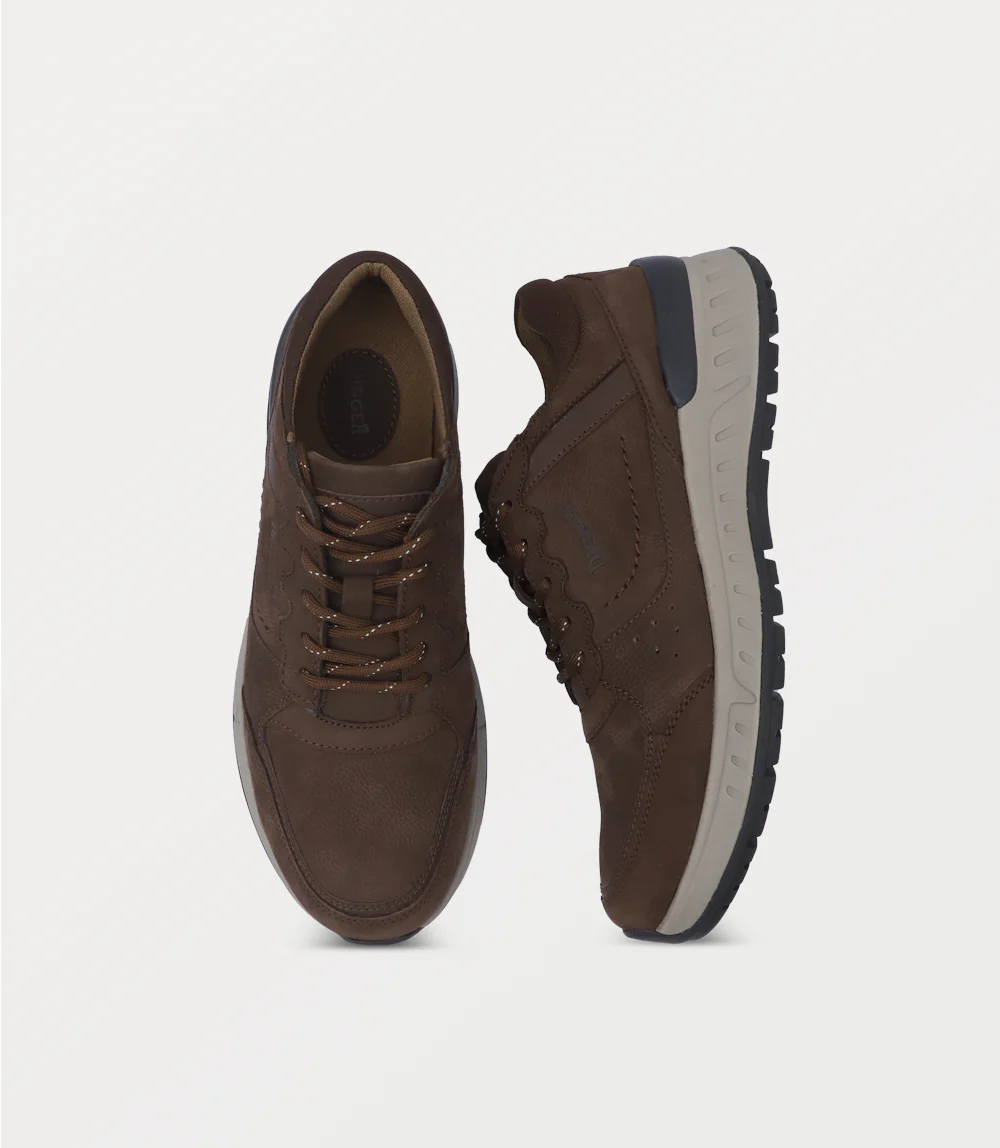 Men Sneakers-DARK BROWN - Image 4