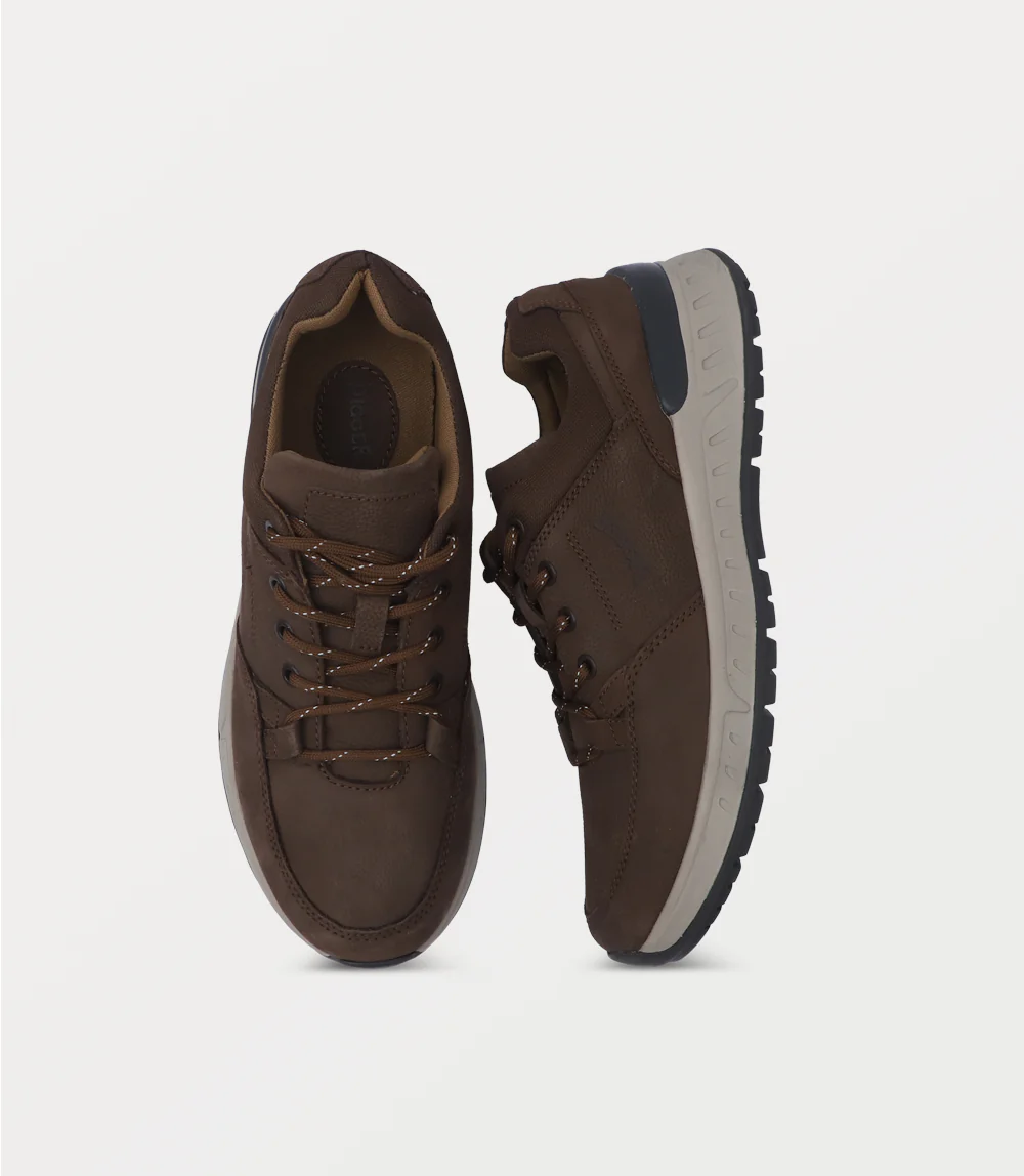 Men Sneakers-DARK BROWN - Image 4