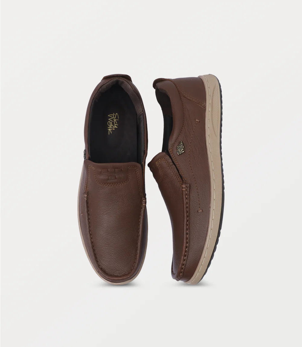 Men Slip On-BROWN - Image 4