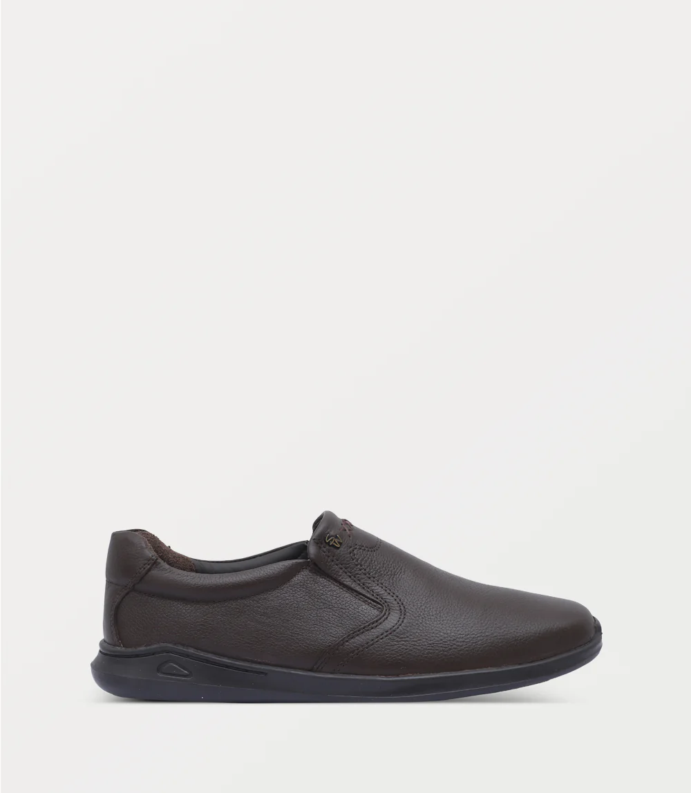 Men Slip On-BROWN