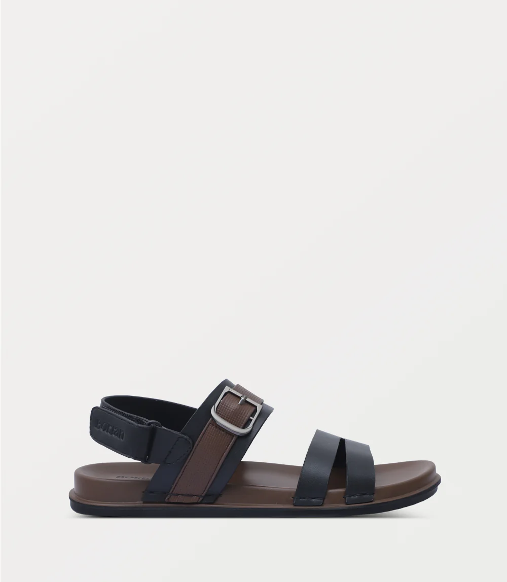 Men Sandal-BLACK/BRN