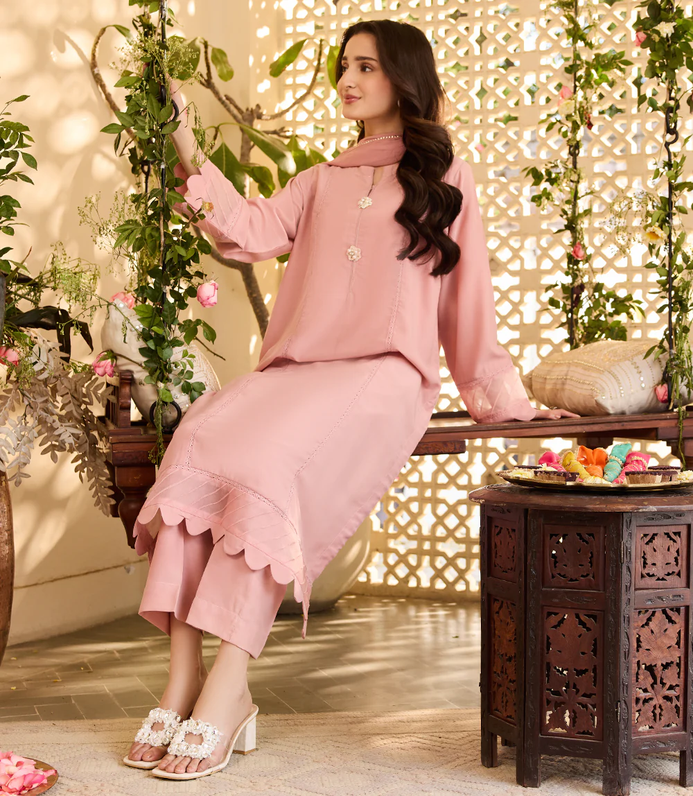 2Pc Grip Silk-Embellished-PINK - Image 4