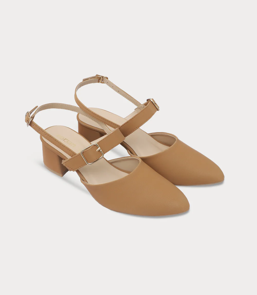 Women Sling Back-TAN - Image 2