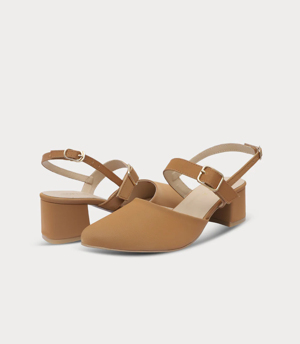 Women Sling Back-TAN - Image 3