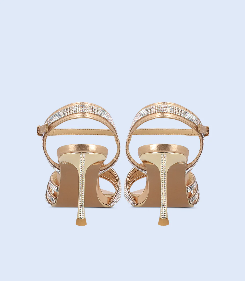 Women Sandal Heels-CHAMPAGNE - Image 3