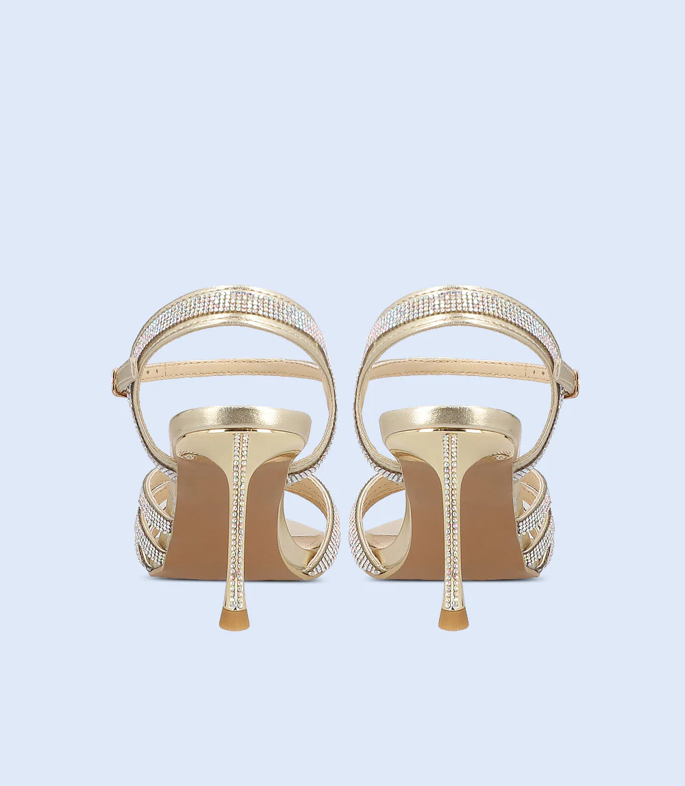 Women Sandal Heels-GOLDEN - Image 3