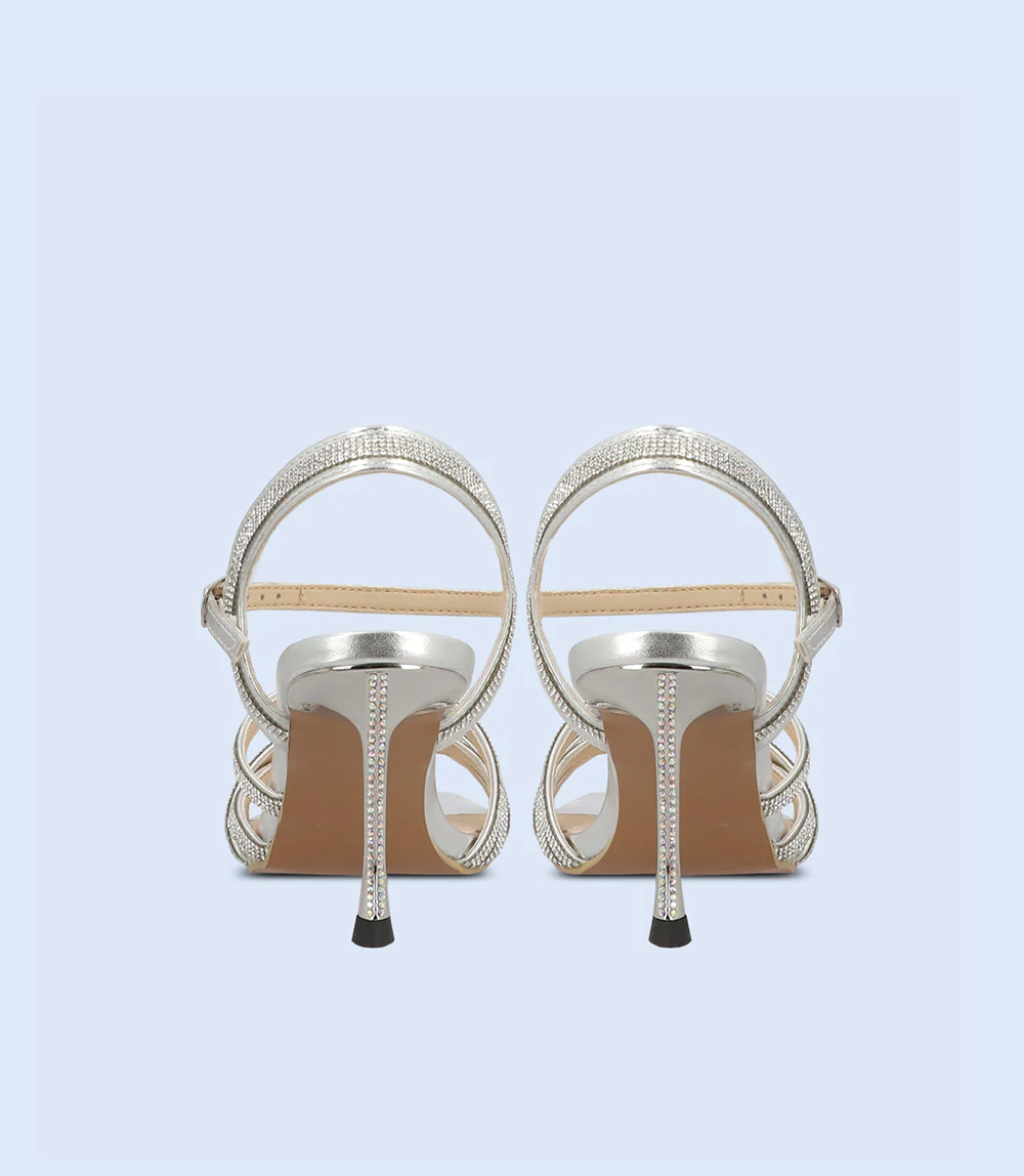Women Sandal Heels-SILVER - Image 3