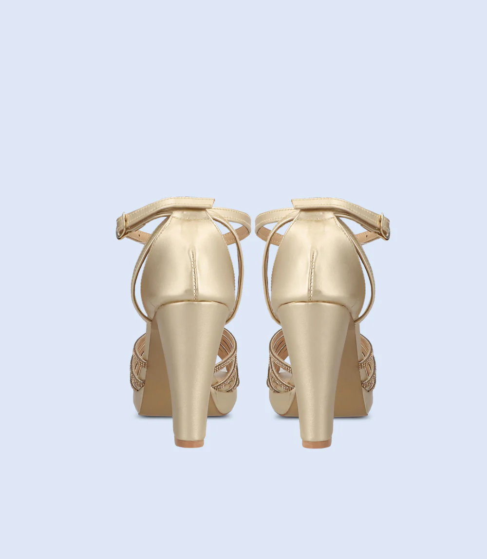Women Sandal Heels-GOLDEN - Image 3