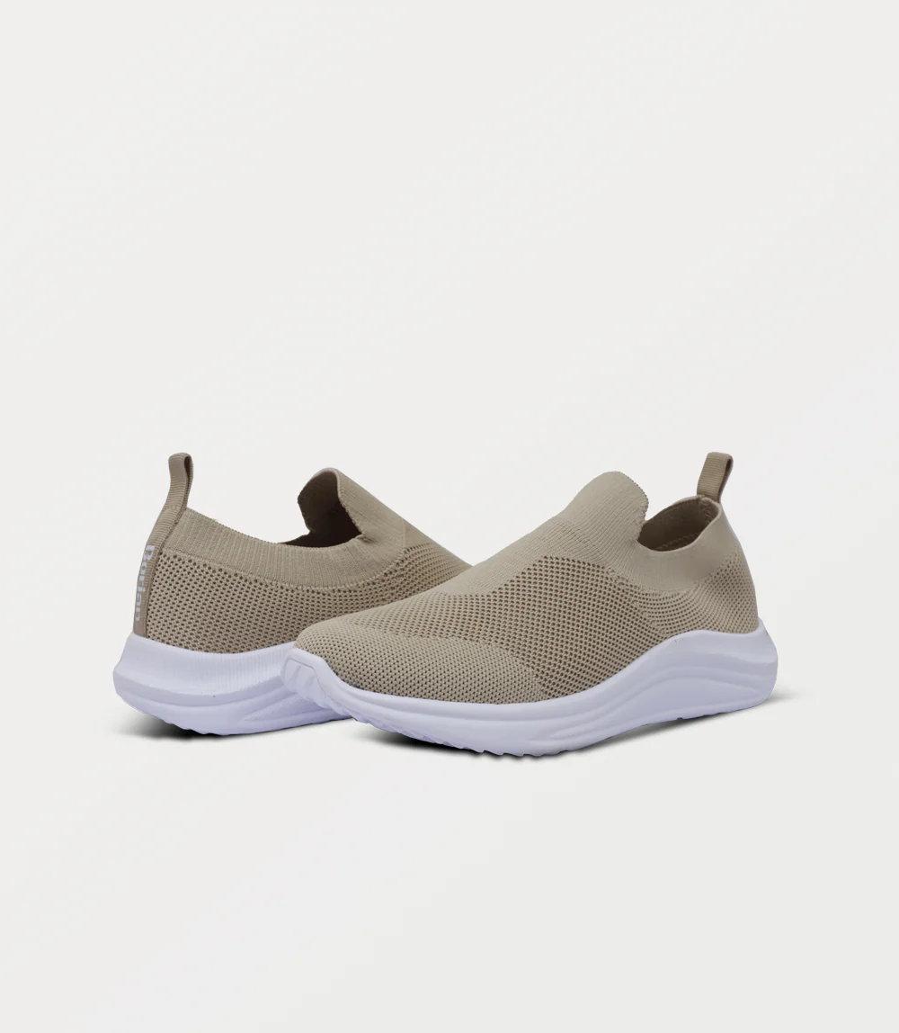 Women Sneakers-BEIGE - Image 3