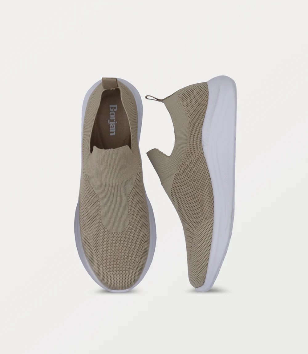 Women Sneakers-BEIGE - Image 4