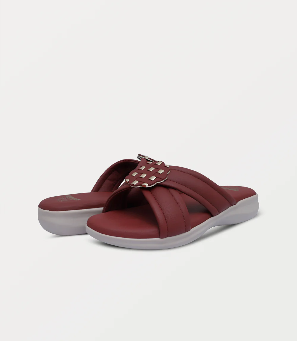 Women Comfort Slipper-MAROON - Image 3
