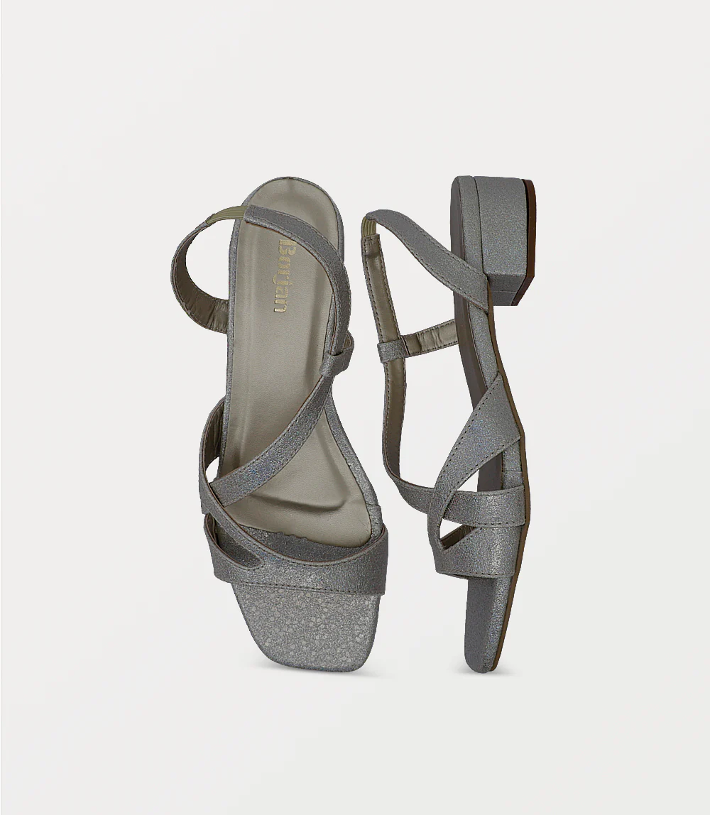 Women Sandal Heels-GOLDEN - Image 4