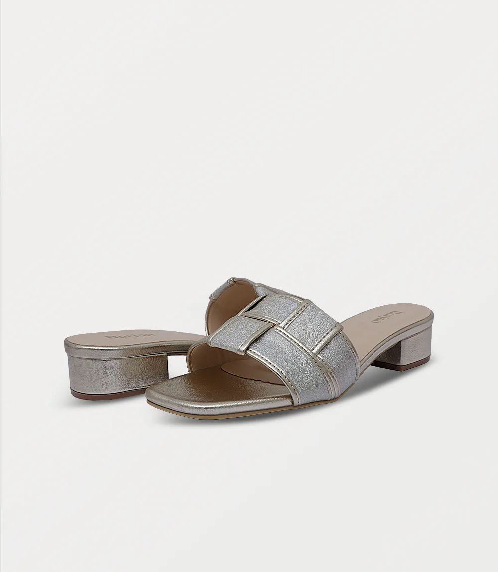 Women Slipper Heels-GOLDEN - Image 3