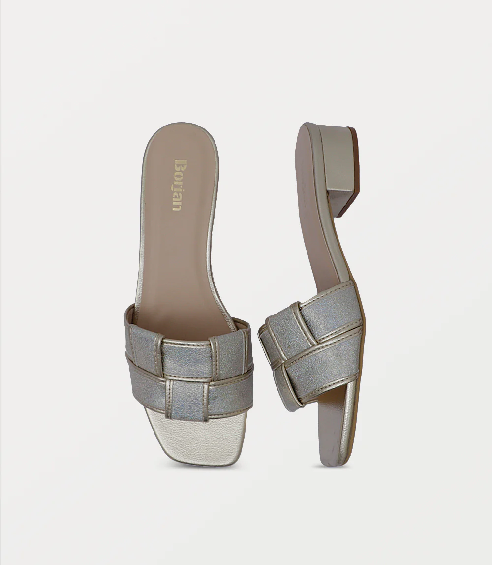 Women Slipper Heels-GOLDEN - Image 4