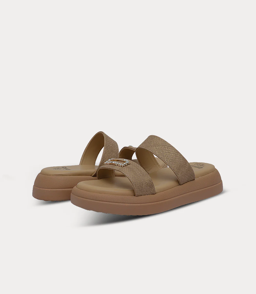 Women Comfort Slipper-BEIGE - Image 3