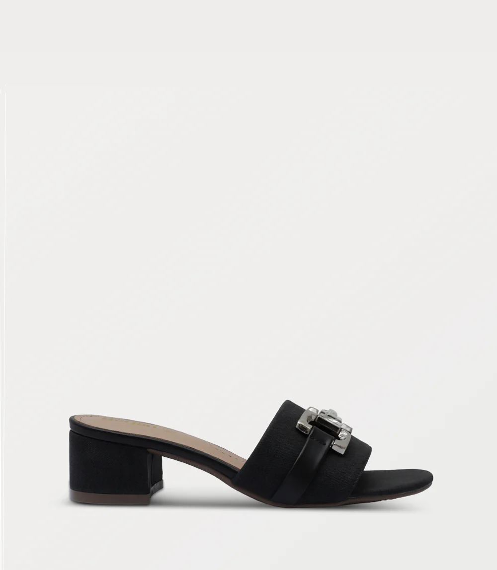 Women Slipper Heels-DENIMBLACK