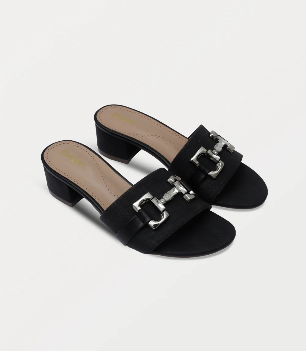 Women Slipper Heels-DENIMBLACK - Image 2