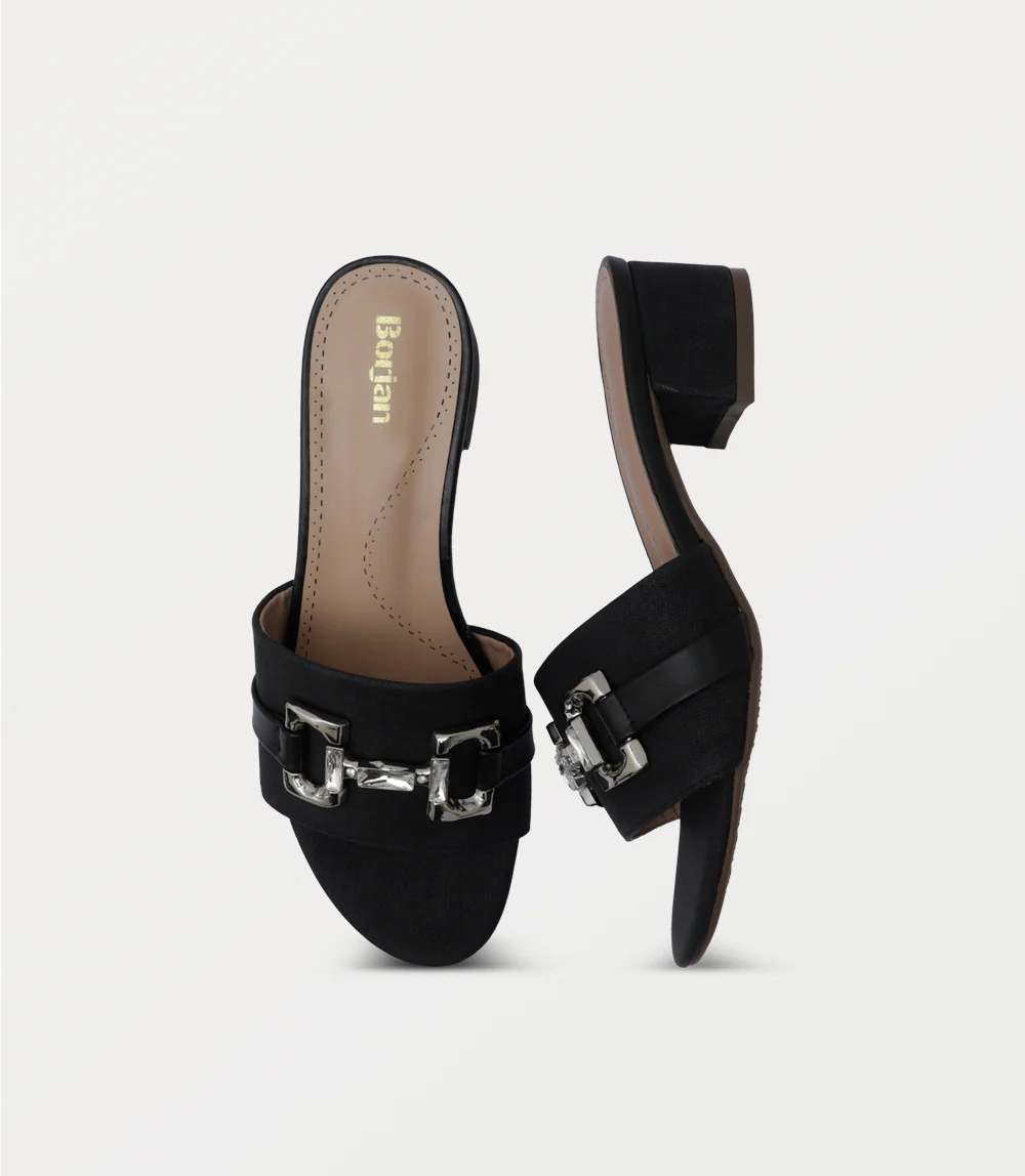 Women Slipper Heels-DENIMBLACK - Image 4