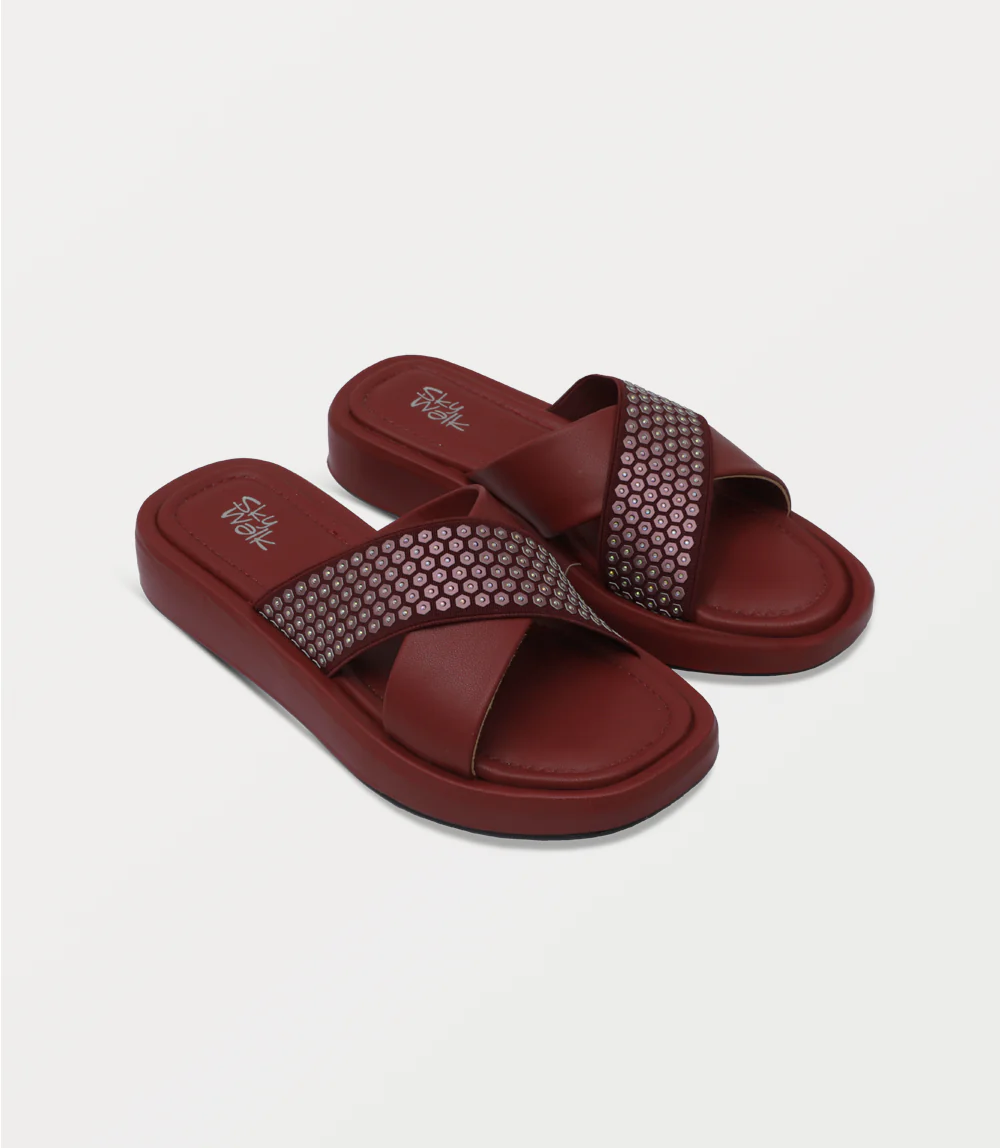 Women Comfort Slipper-MAROON - Image 2