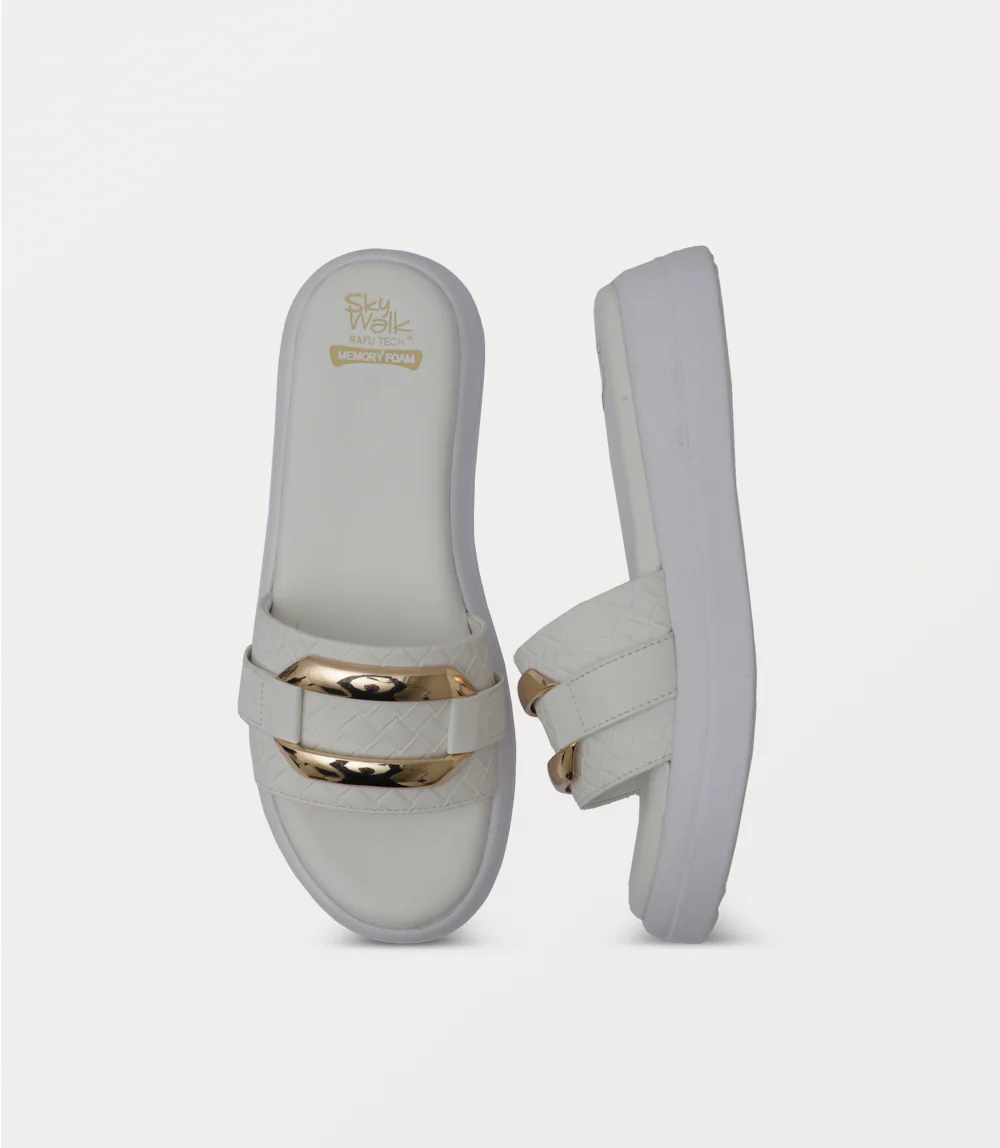 Women Comfort Slipper-WHITE - Image 4