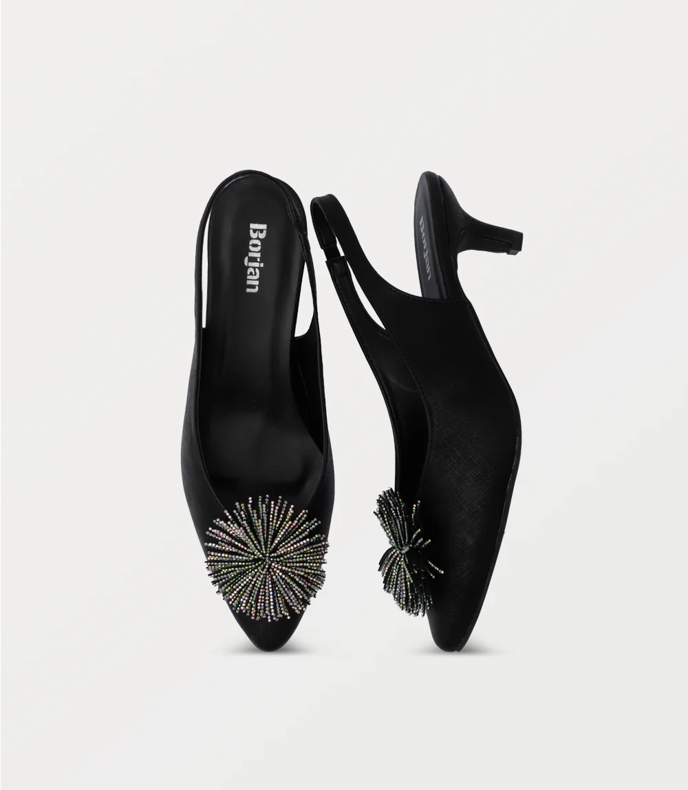 Women Sling Back-BLACK - Image 4