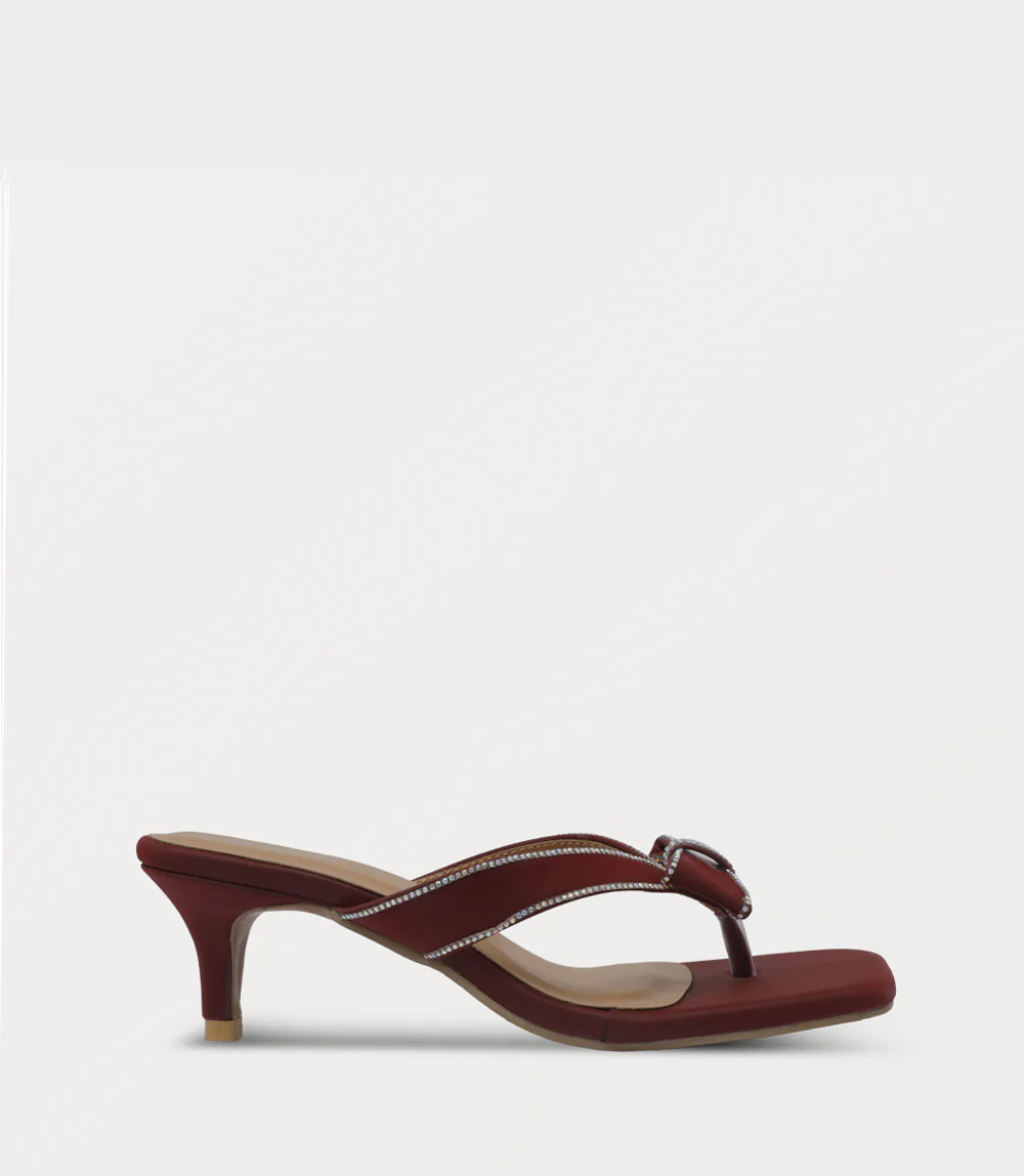 Women Chappal Heels-MAROON