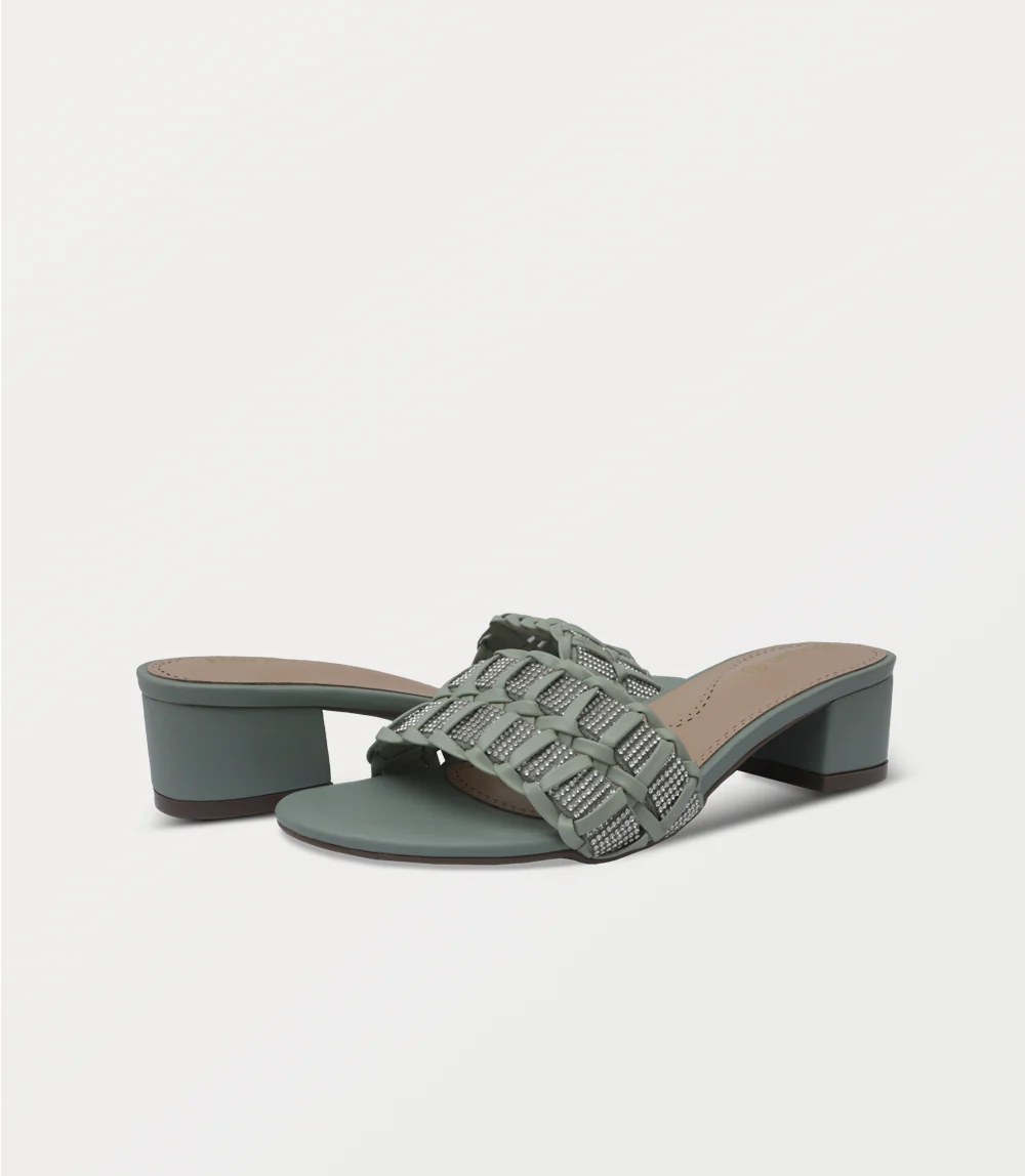 Women Slipper Heels-MINT - Image 3