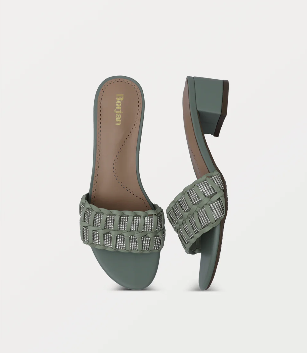 Women Slipper Heels-MINT - Image 4