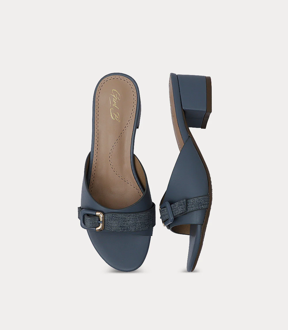Women Slipper Heels-BLUE - Image 4
