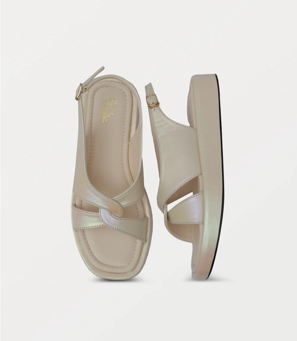 Women Comfort Sandal-BEIGE - Image 4