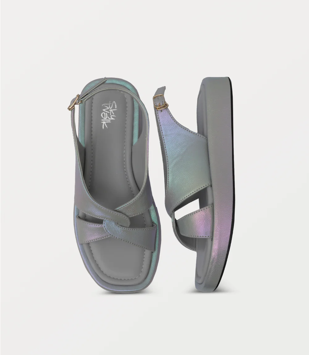 Women Comfort Sandal-GREY - Image 4