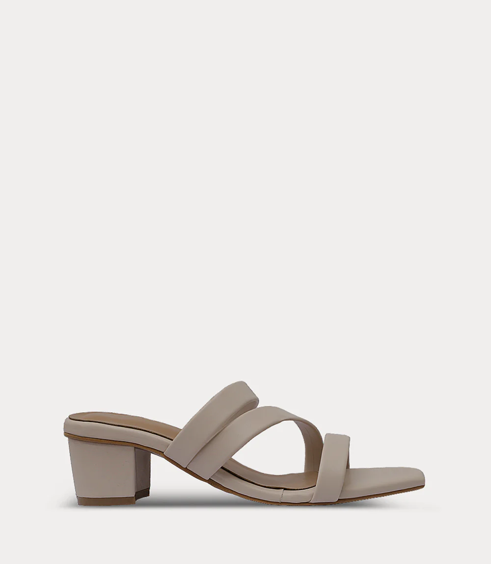 Women Slipper Heels-OFF WHITE