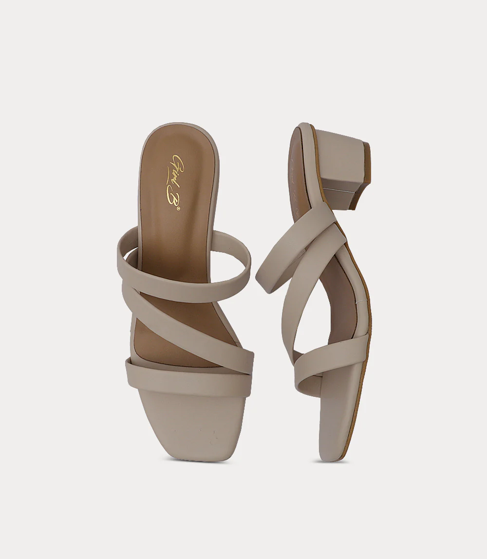 Women Slipper Heels-OFF WHITE - Image 4