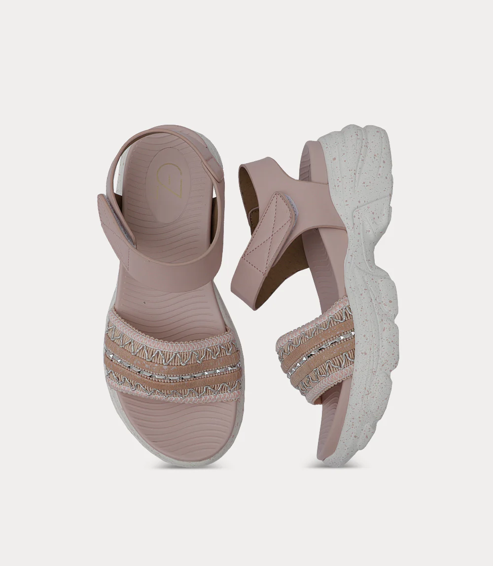 Women Platform Sandal-PINK - Image 4
