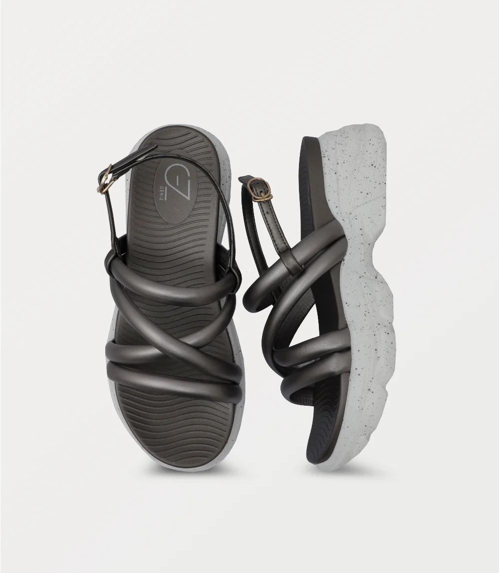 Women Comfort Sandal-PEWTER - Image 4