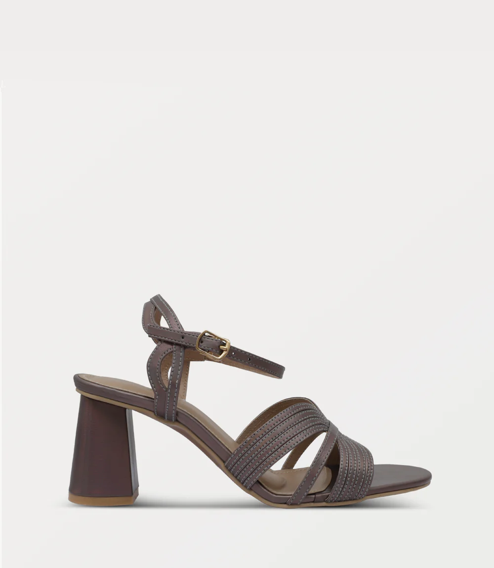 Women Sandal Heels-PEWTER