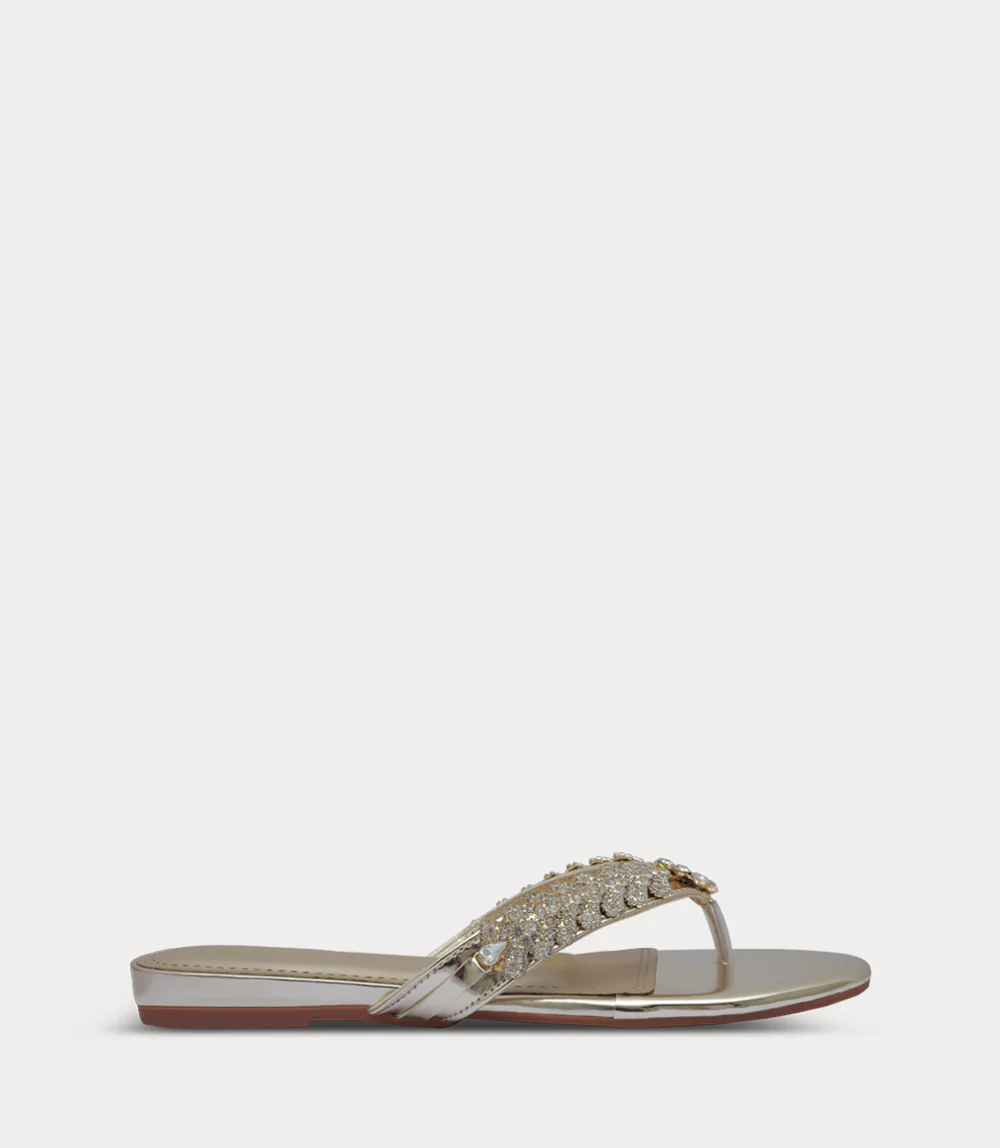 Women Chappal-GOLDEN