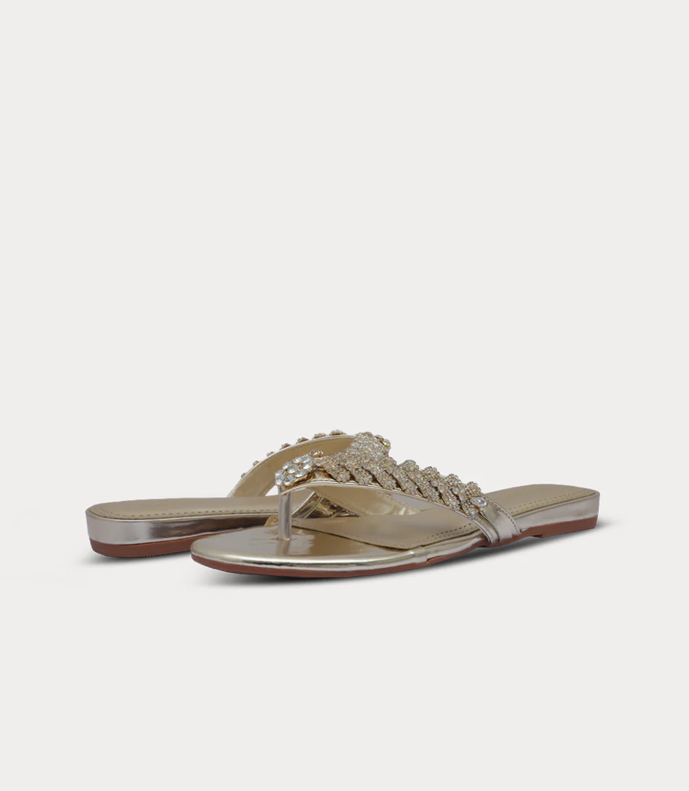 Women Chappal-GOLDEN - Image 3